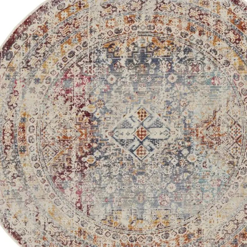 Gray and Red Abstract Non Skid Area Rug Photo 6