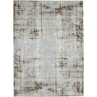 Photo of Gray and Red Abstract Power Loom Area Rug