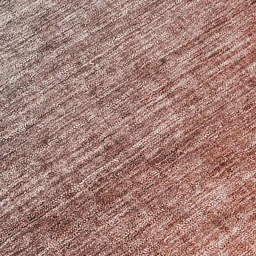 Gray and Red Orange Ombre Washable Non Skid Indoor Outdoor Area Rug Photo 8