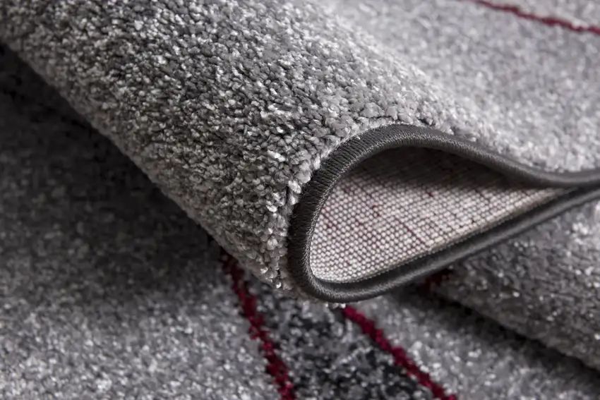 Gray and Red Prism Pattern Area Rug Photo 10
