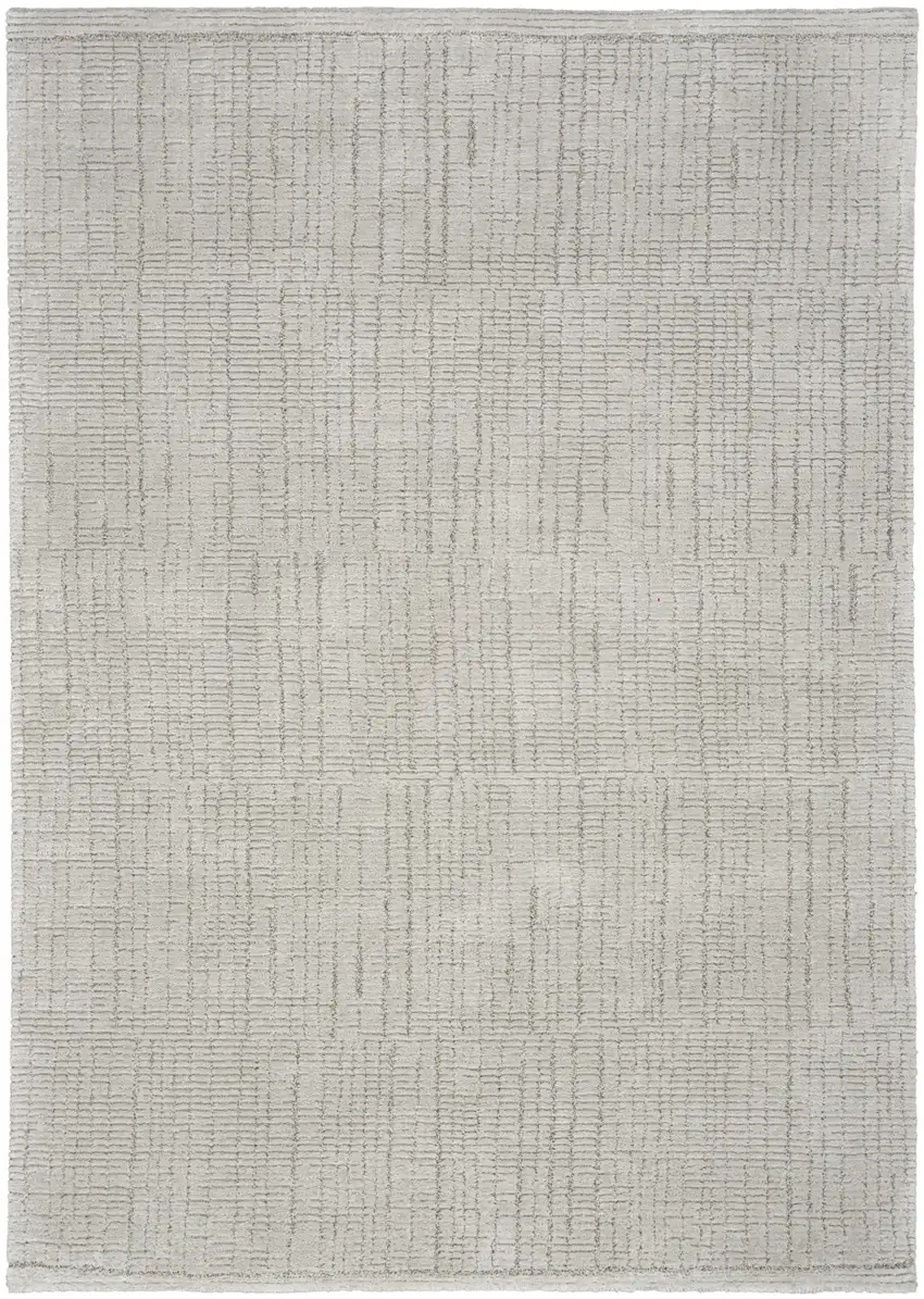 Gray And Silver Abstract Area Rug Photo 9