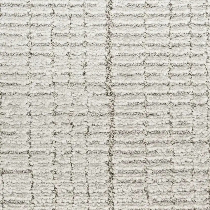 Gray And Silver Abstract Area Rug Photo 3