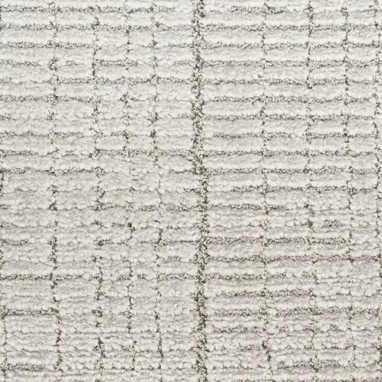 8' Gray And Silver Abstract Runner Rug Photo 3