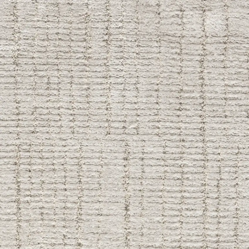 Gray and Silver Abstract Power Loom Runner Rug Photo 5