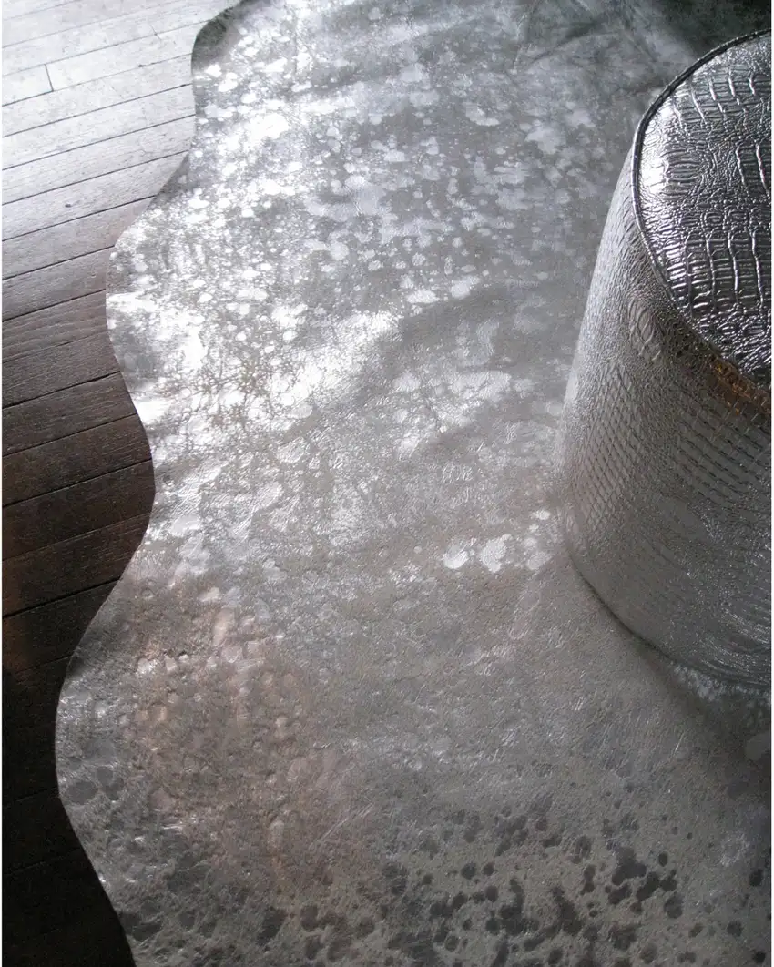 Gray and Silver Cowhide - Area Rug Photo 2