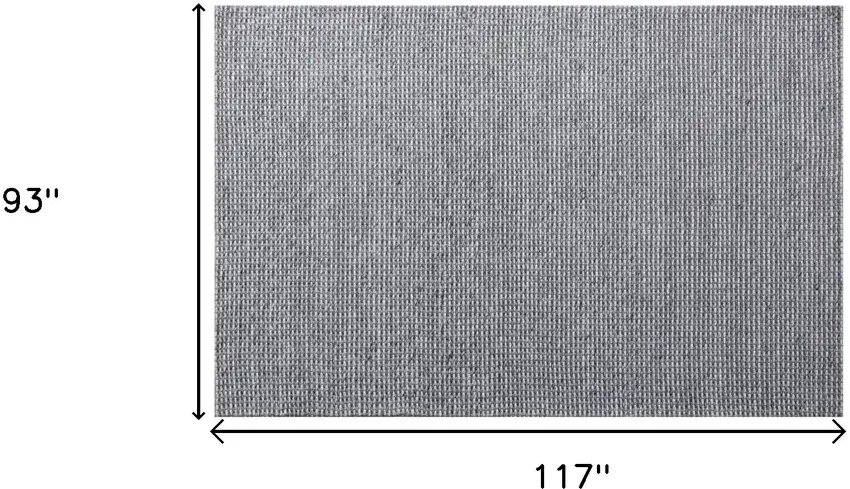 Gray and Silver Striped Hand Woven Non Skid Area Rug Photo 3