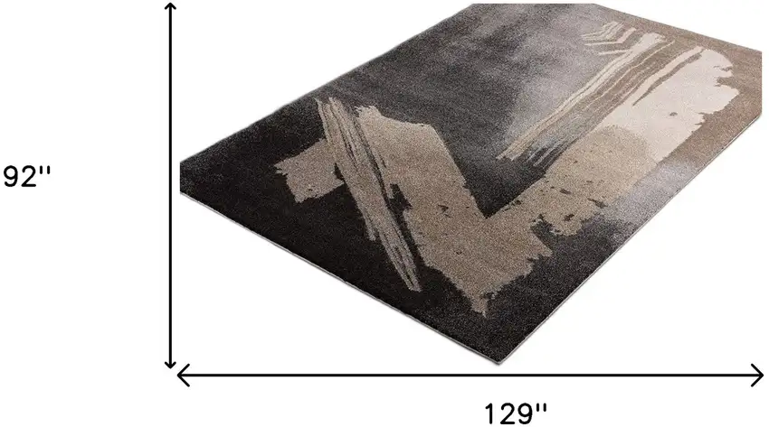 Gray Abstract Power Loom Area Rug Photo 6