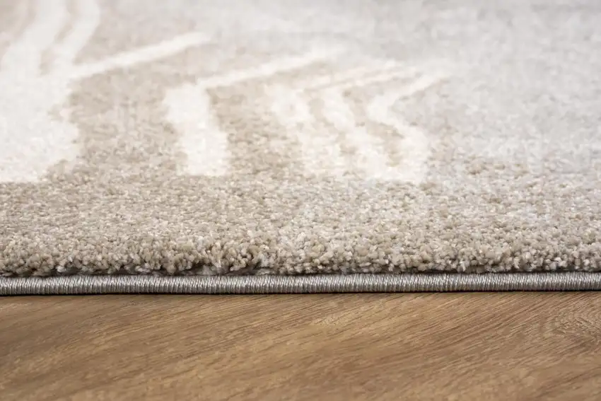 Gray Abstract Power Loom Area Rug Photo 9