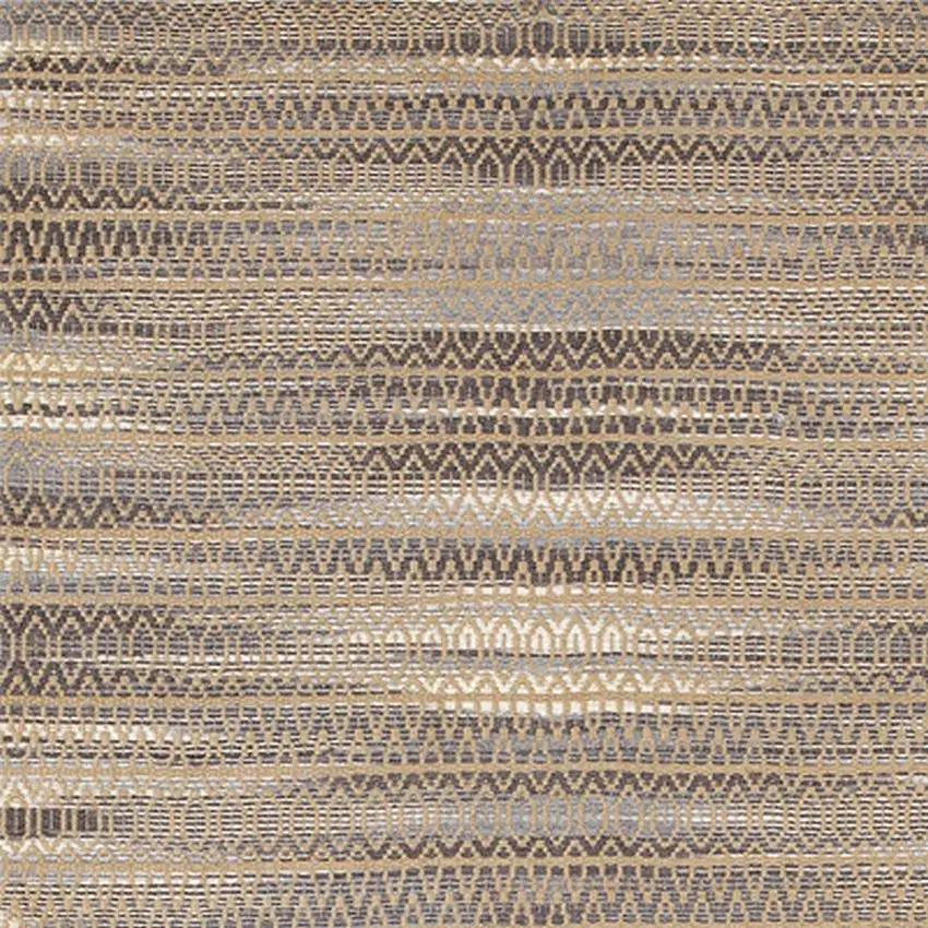 Gray and Tan Striated Runner Rug Photo 3