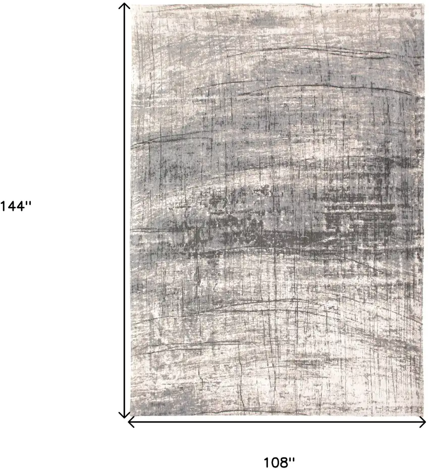 Gray and White Abstract Non Skid Area Rug Photo 3