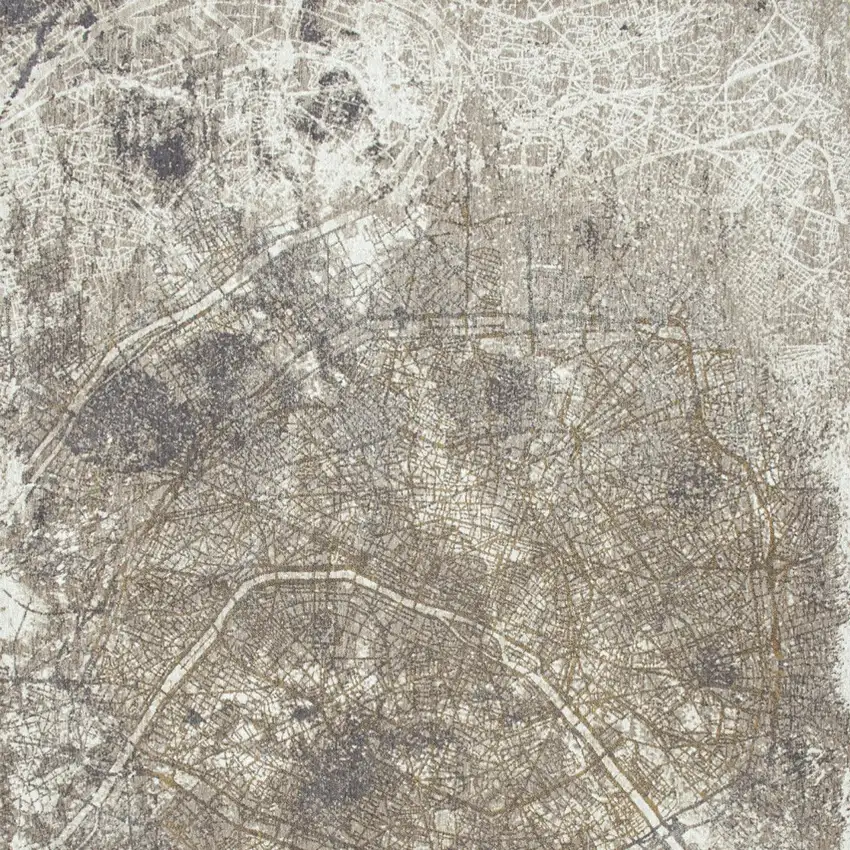Gray and White Abstract Non Skid Area Rug Photo 5
