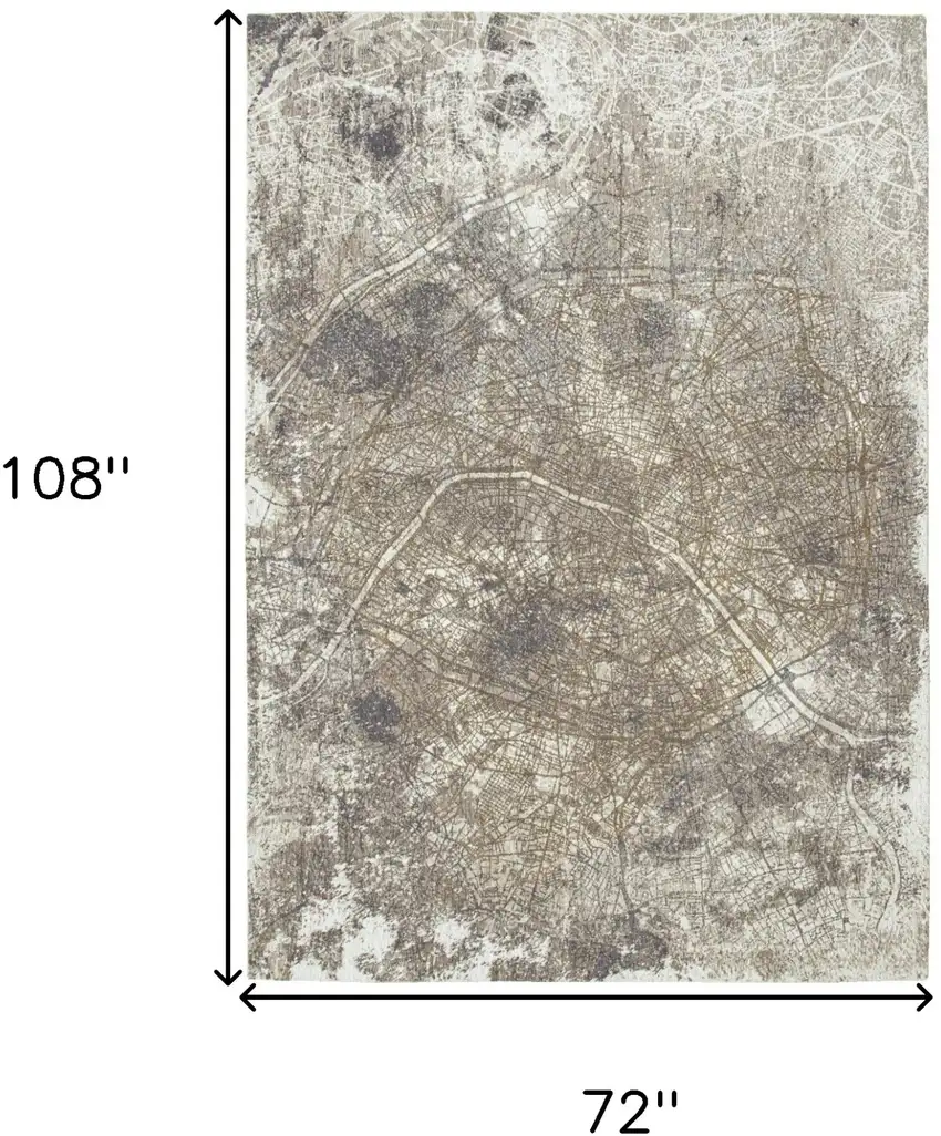 Gray and White Abstract Non Skid Area Rug Photo 3