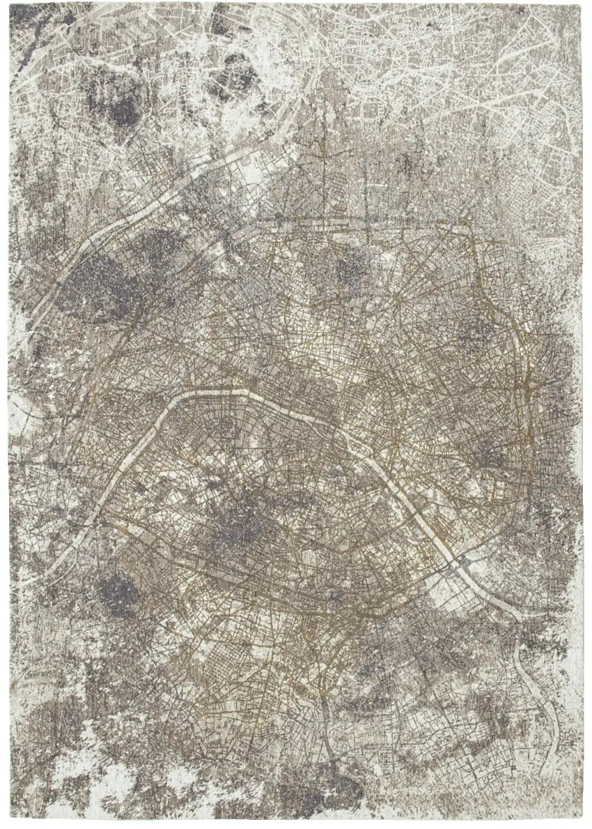 Gray and White Abstract Non Skid Area Rug Photo 2