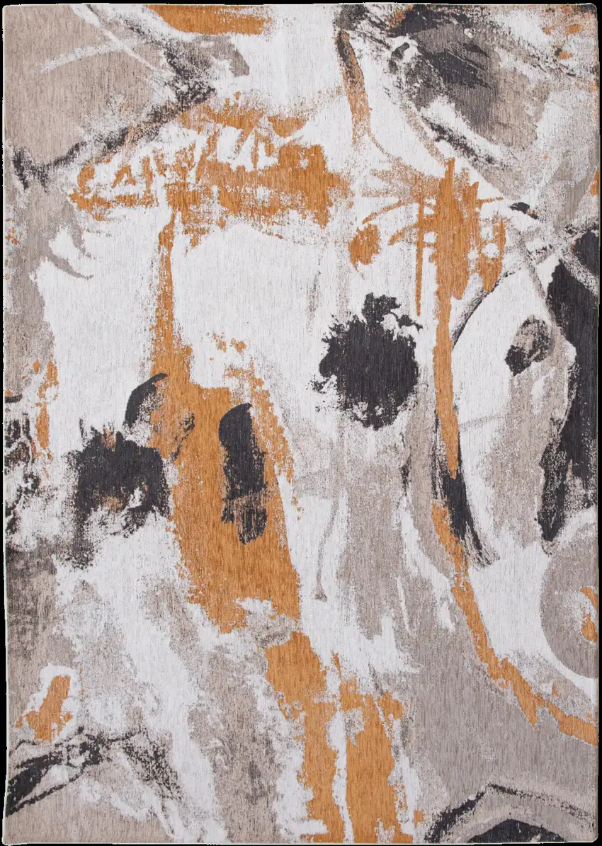 Gray and White Abstract Non Skid Area Rug Photo 7