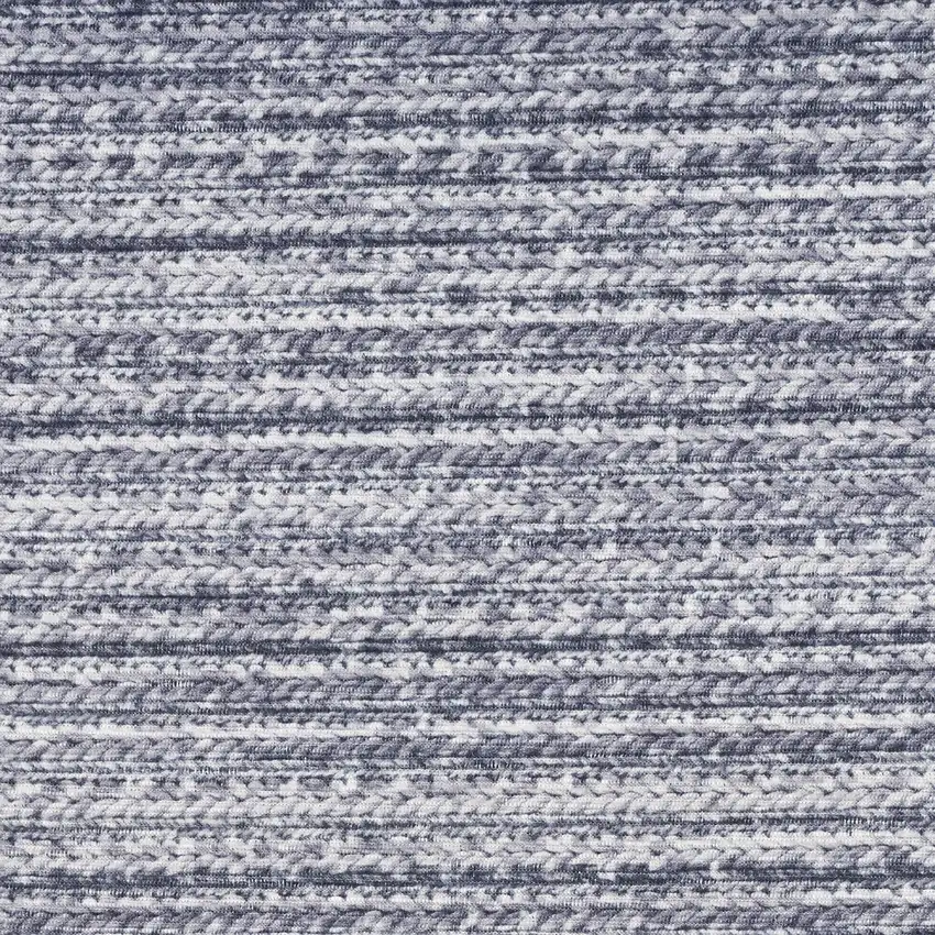 Gray and White Abstract Power Loom Washable Non Skid Area Rug Photo 1