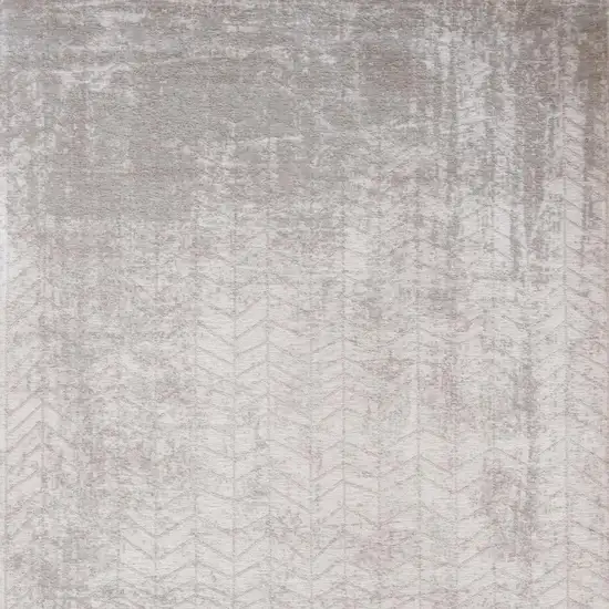 Gray and White Chevron Non Skid Area Rug Photo 4