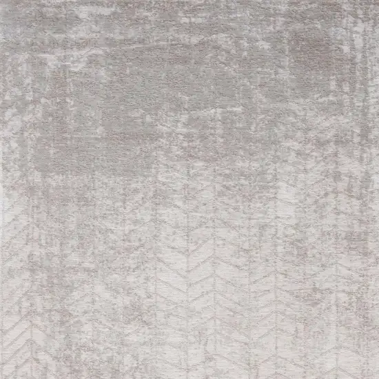 Gray and White Chevron Non Skid Area Rug Photo 3