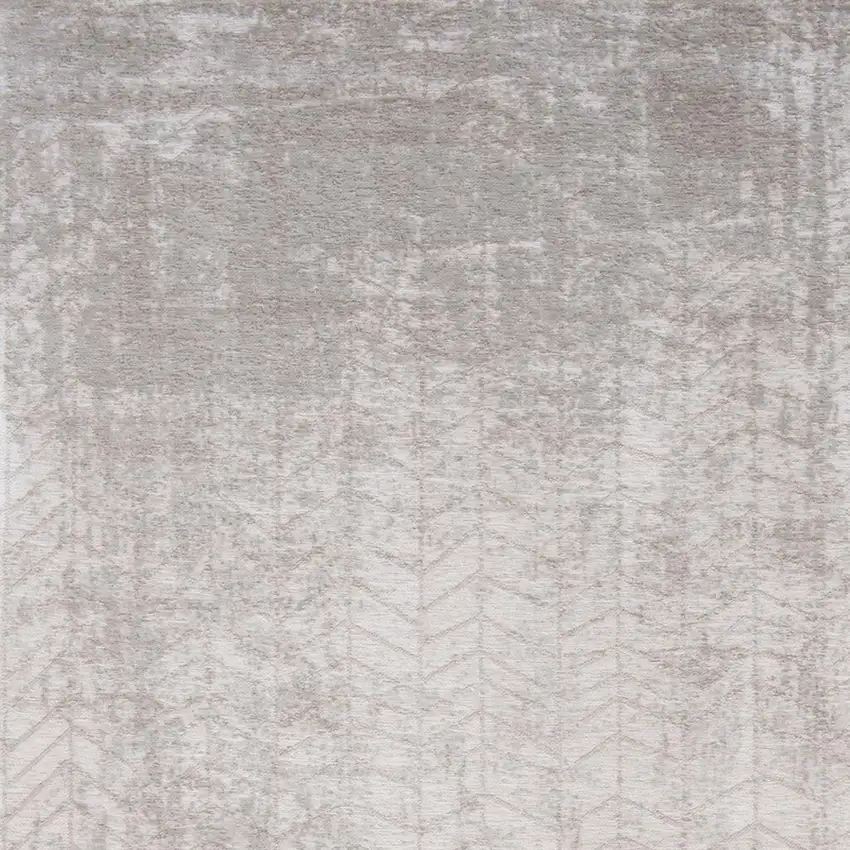 Gray and White Chevron Non Skid Area Rug Photo 3