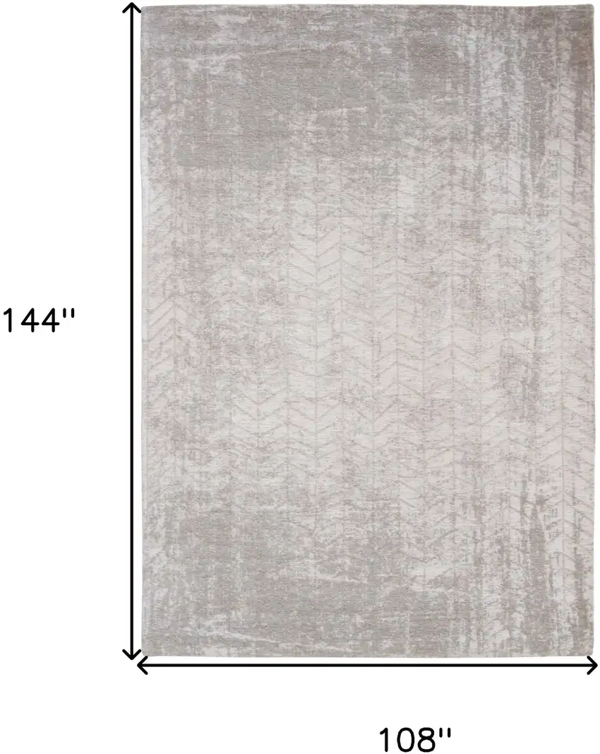 Gray and White Chevron Non Skid Area Rug Photo 3