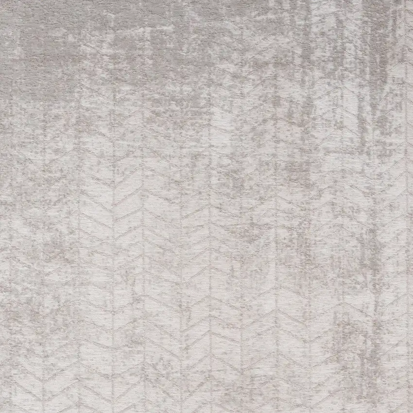 Gray and White Chevron Non Skid Area Rug Photo 4