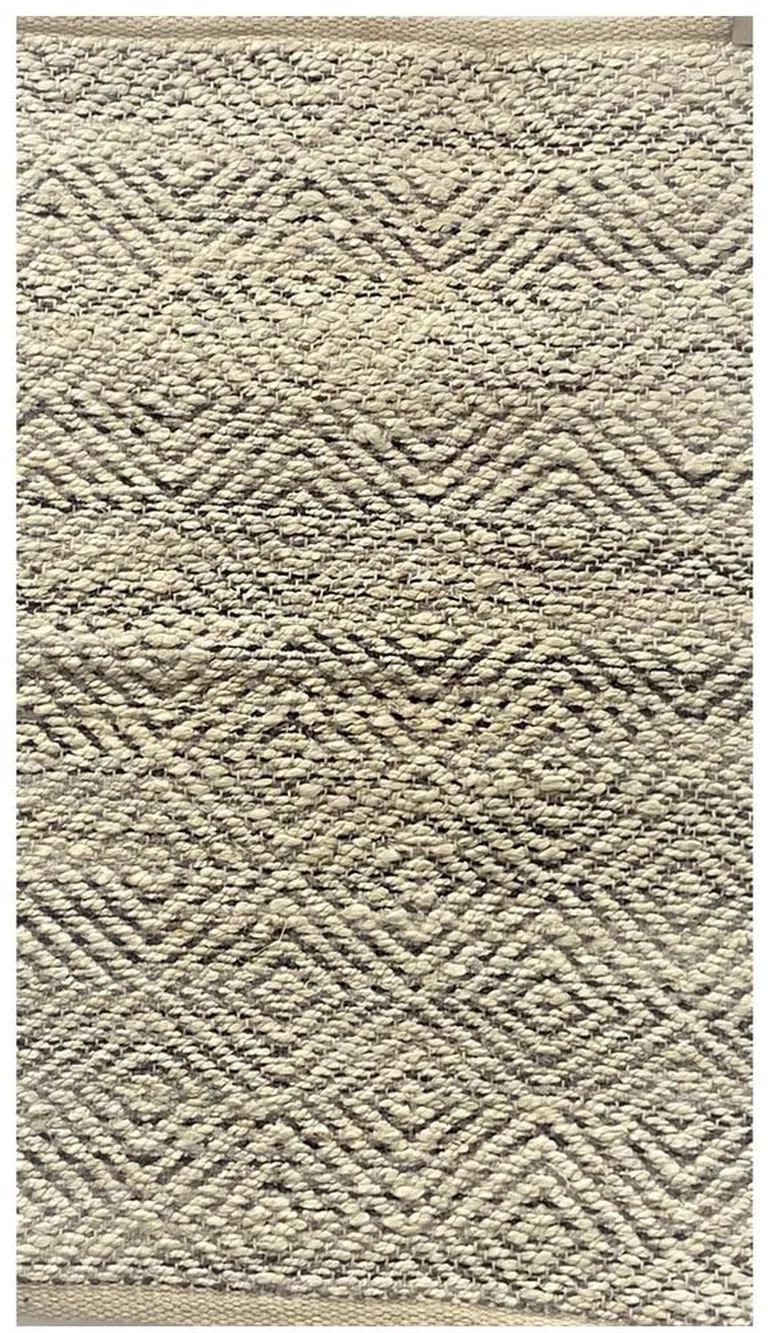 Gray and White Diamonds Area Rug Photo 1