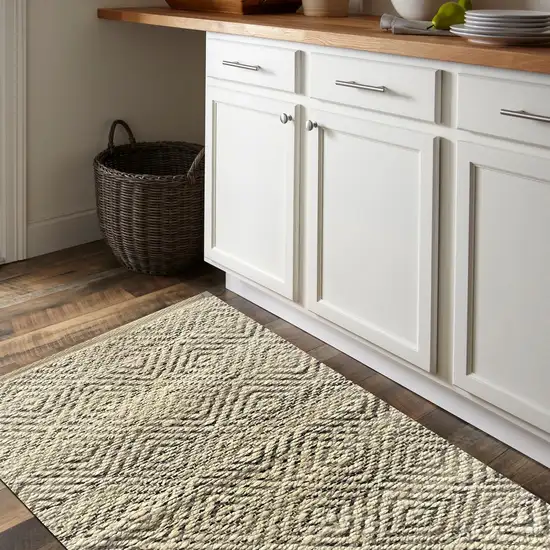 Gray and White Diamonds Area Rug Photo 7