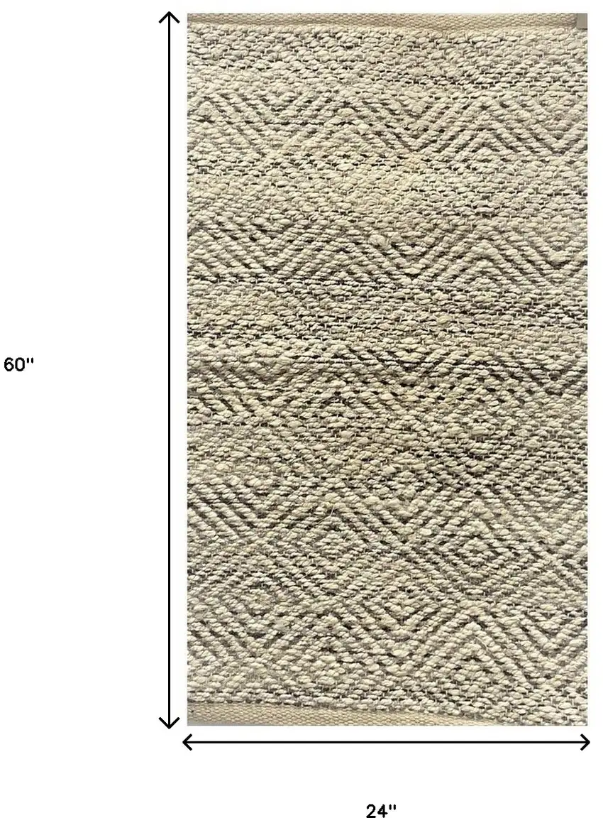 Tan and Gray Hand Woven Area Rug Photo 3