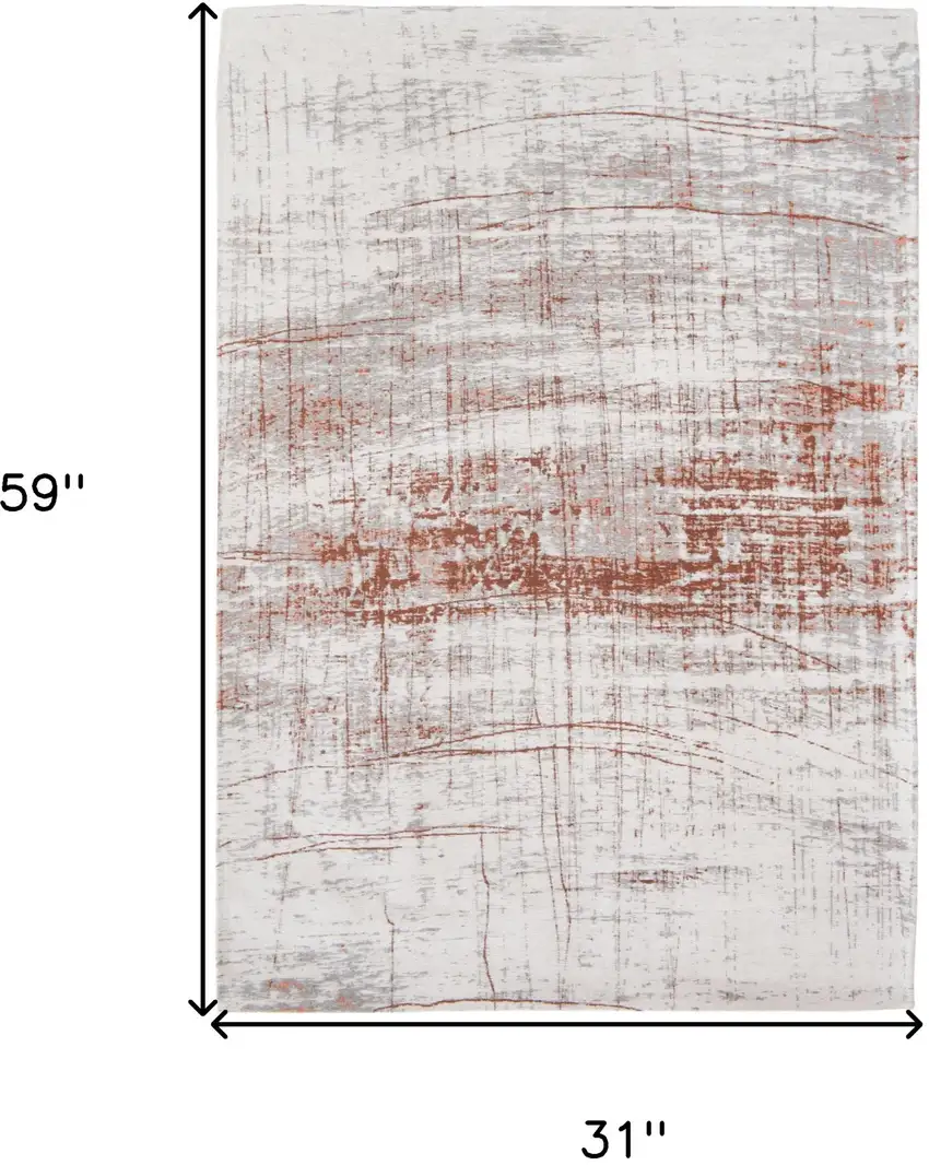 Gray and Yellow Abstract Non Skid Area Rug Photo 3