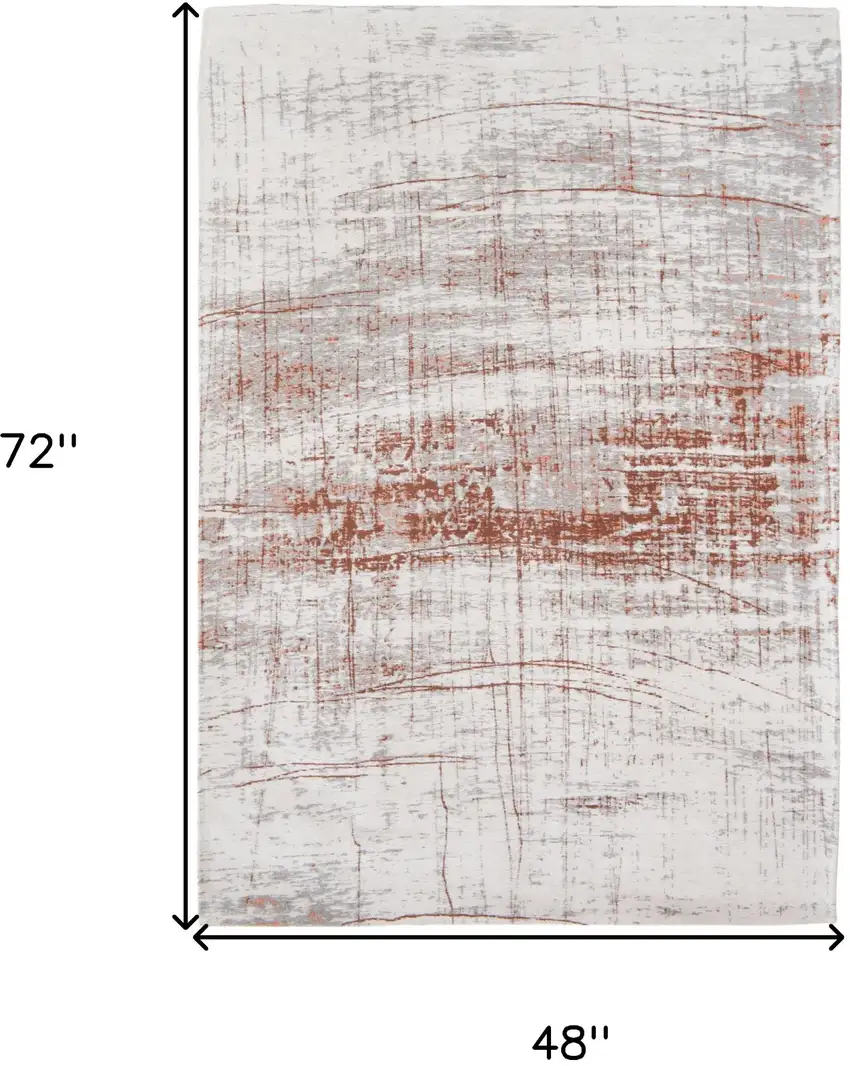 Gray and Yellow Abstract Non Skid Area Rug Photo 3