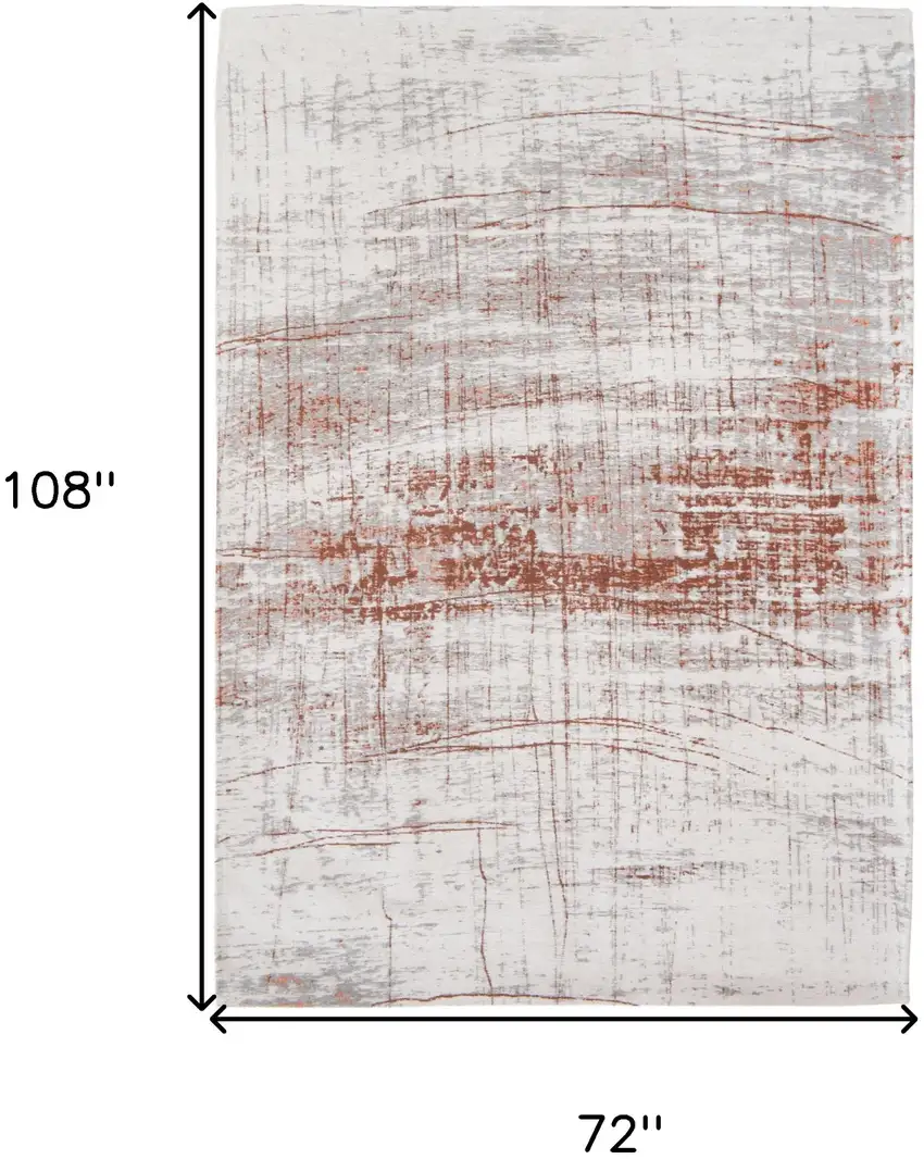 Gray and Yellow Abstract Non Skid Area Rug Photo 3