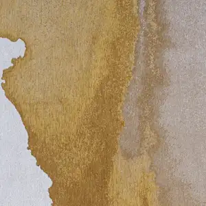 Photo of Gray and Yellow Abstract Non Skid Area Rug