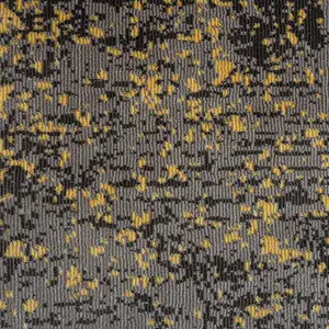 Photo of Gray and Yellow Abstract Sprinkle Area Rug