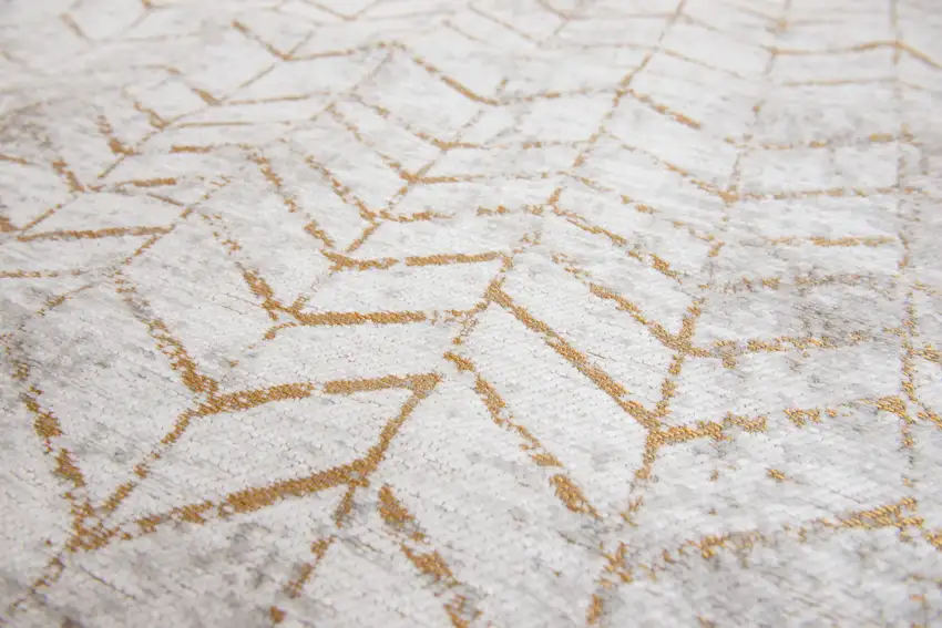 Gray and Yellow Chevron Non Skid Area Rug Photo 8
