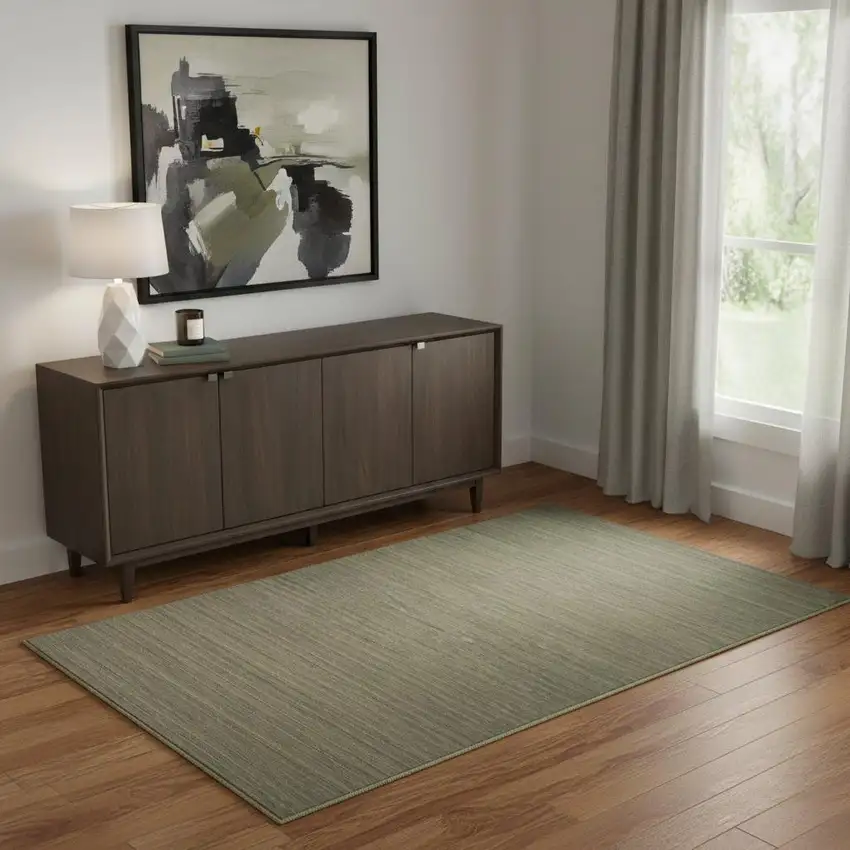 Green Abstract Area Rug Photo 1