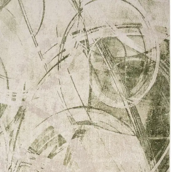 Green Abstract Area Rug Photo 8