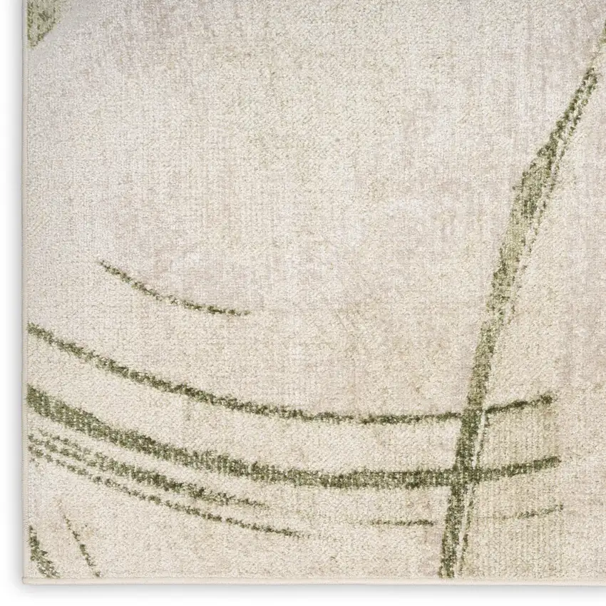 Green Abstract Area Rug Photo 9