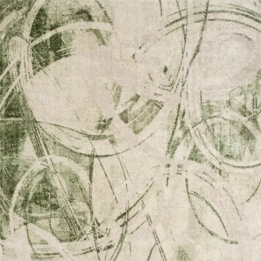 Green Abstract Area Rug Photo 3