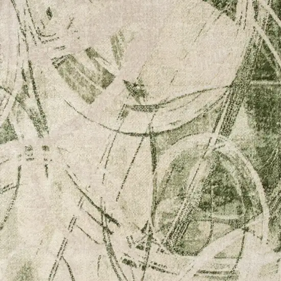 Green Abstract Area Rug Photo 8