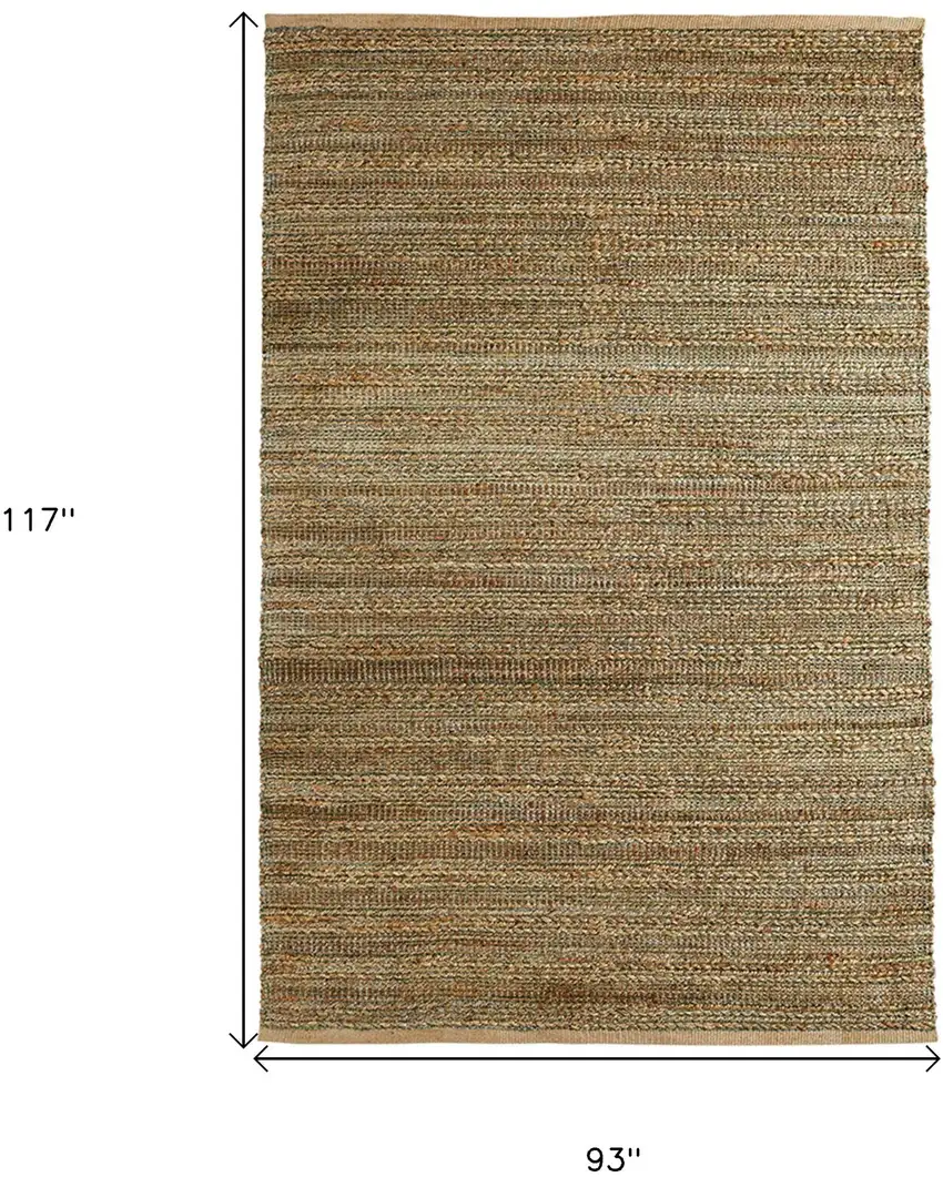 Green Abstract Hand Woven Non Skid Area Rug Photo 9