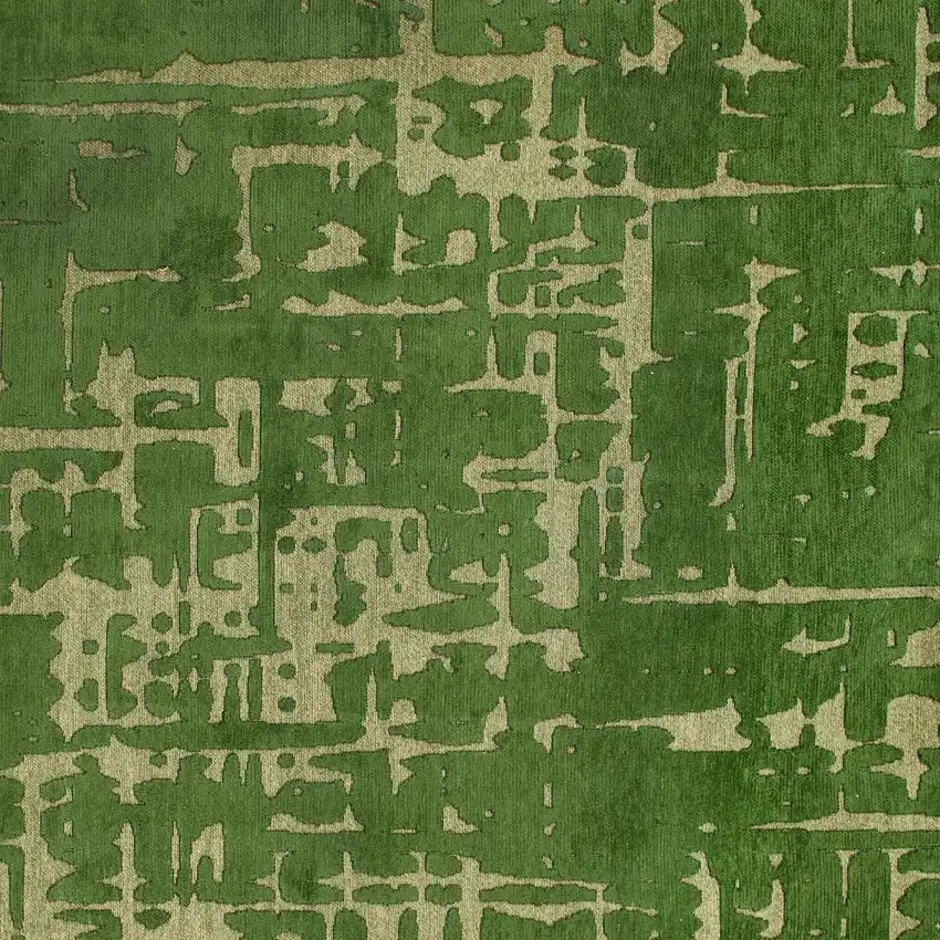 Green Abstract Non Skid Area Rug Photo 5