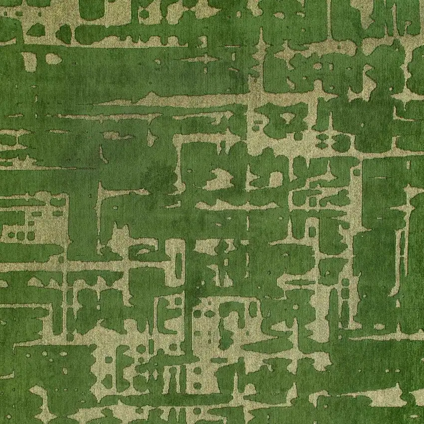 Green Abstract Non Skid Area Rug Photo 5