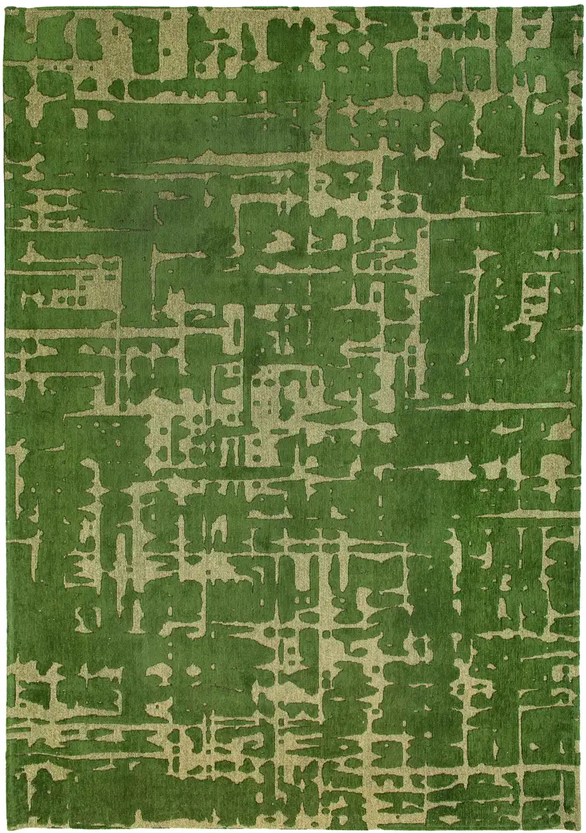 Green Abstract Non Skid Area Rug Photo 2