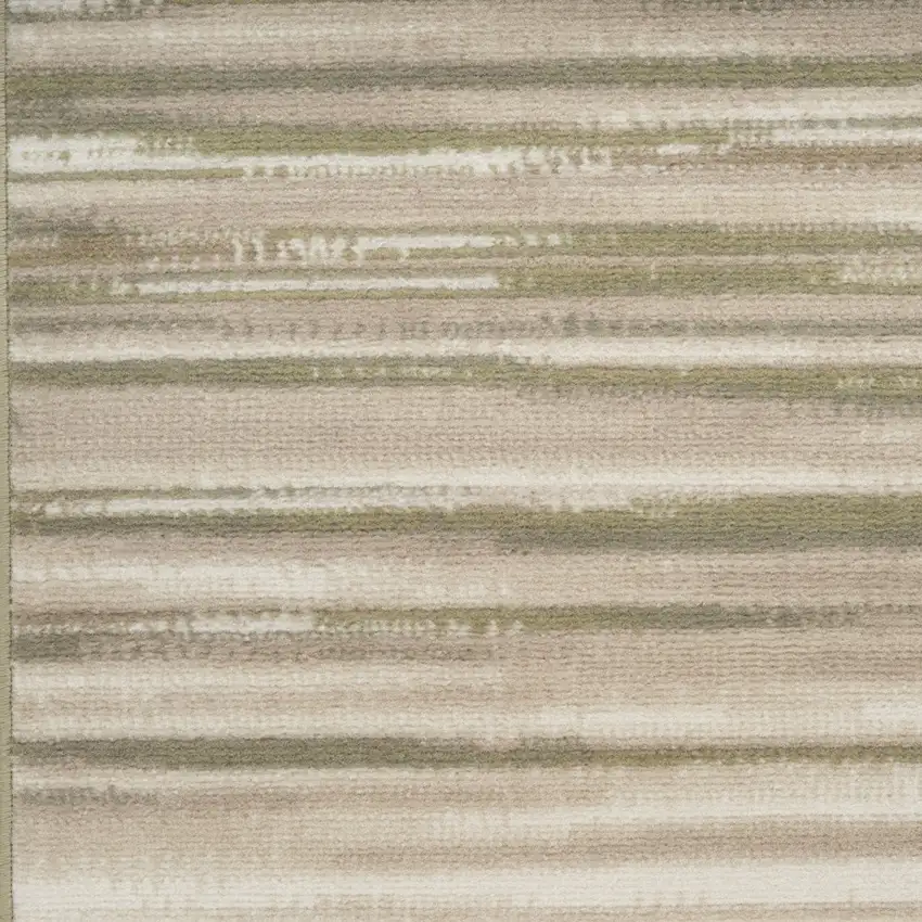 Green Abstract Power Loom Area Rug Photo 9