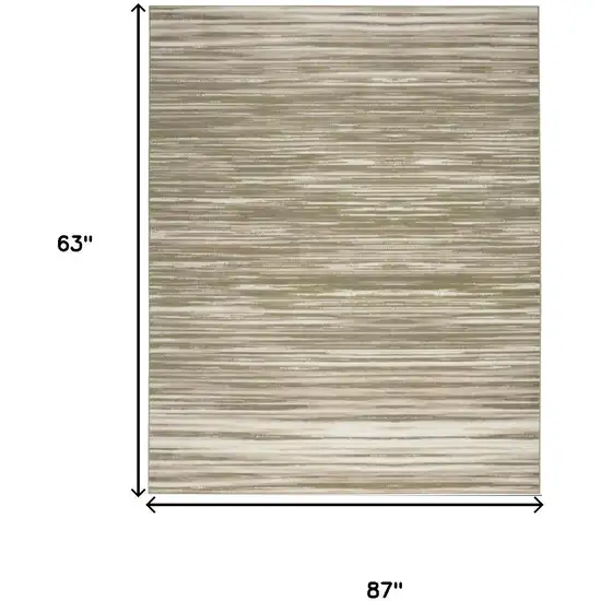 Green Abstract Power Loom Area Rug Photo 3