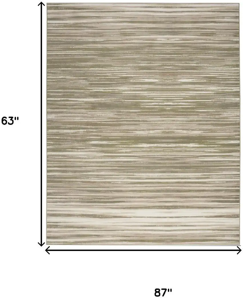 Green Abstract Power Loom Area Rug Photo 3