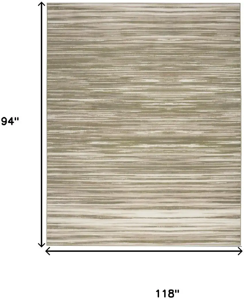 Green Abstract Power Loom Area Rug Photo 3