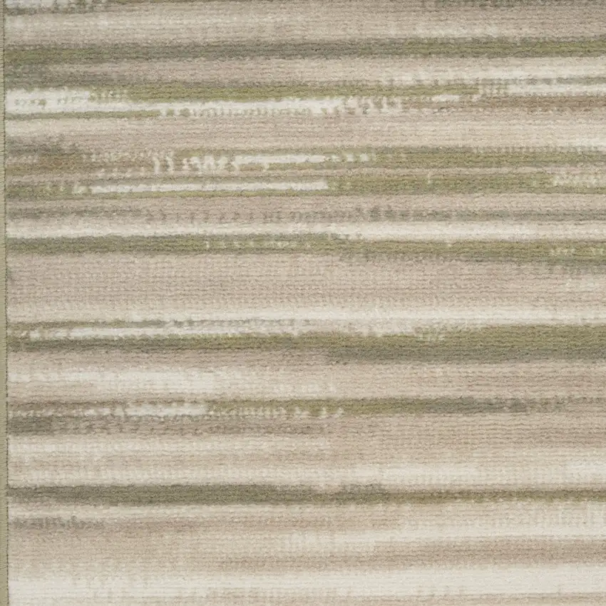 Green Abstract Power Loom Area Rug Photo 9