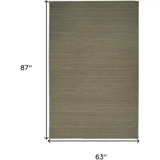 Green Abstract Washable Area Rug Photo 3