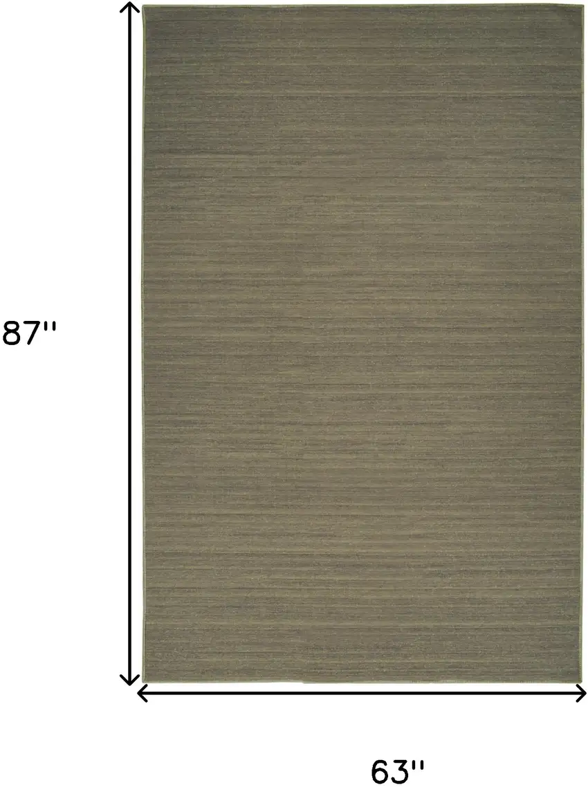 Green Abstract Washable Area Rug Photo 3