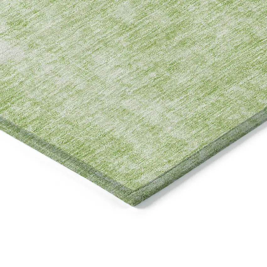 Green Abstract Washable Indoor Outdoor Area Rug Photo 4